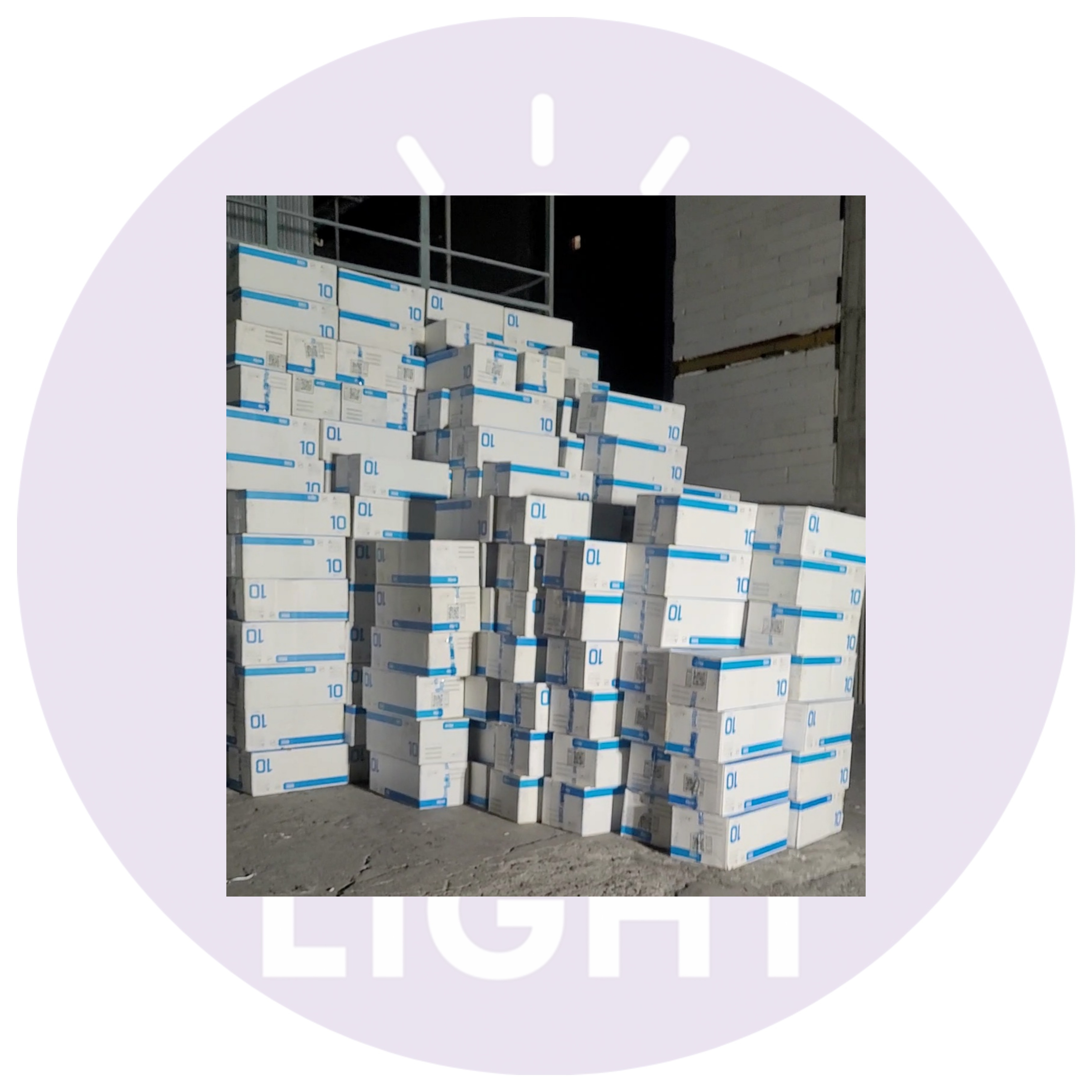 لامپ ۱۰ وات بروکس نور سفید کارتن 100 عددی