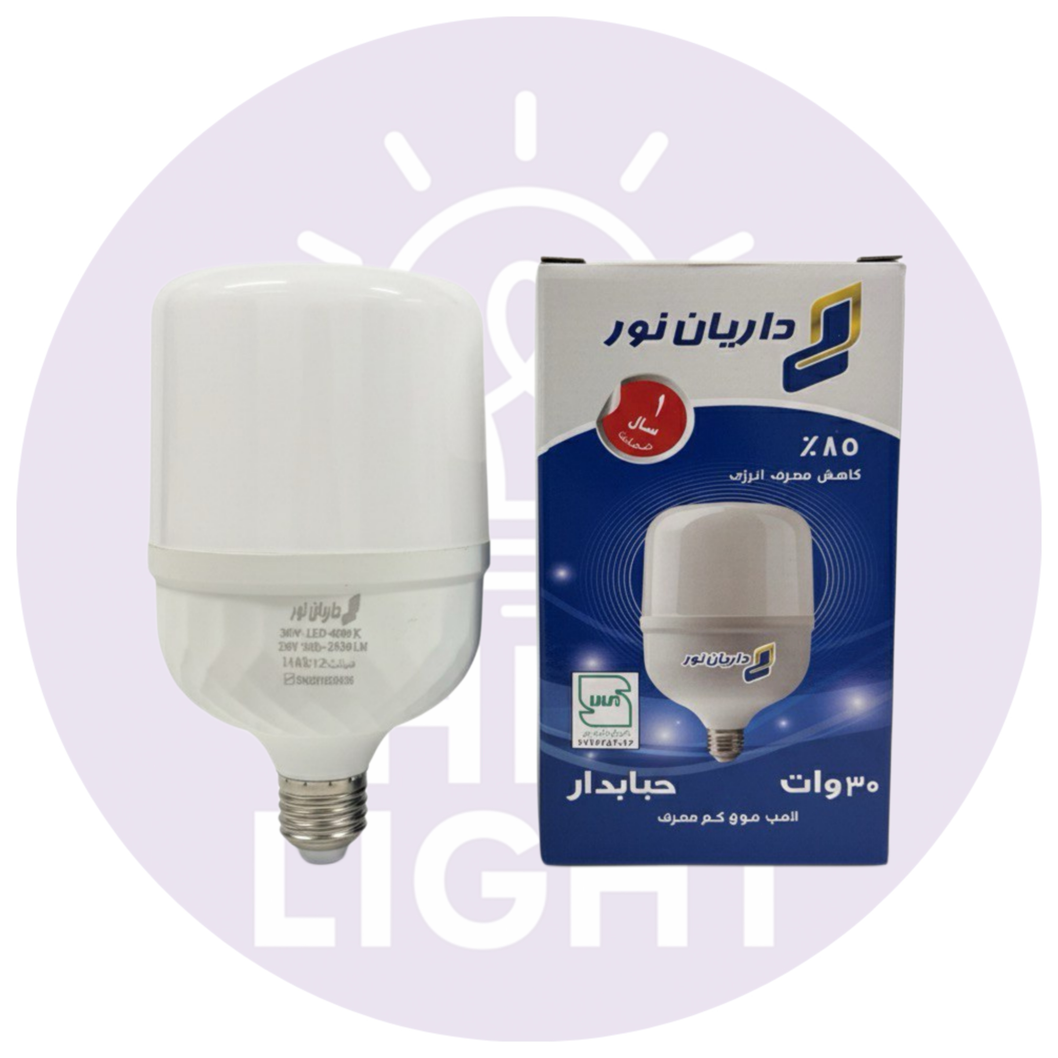 لامپ حبابی 30 وات LED داریان نور